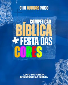 Social Media Flyer Igreja Competição Bíblica PSD Editável