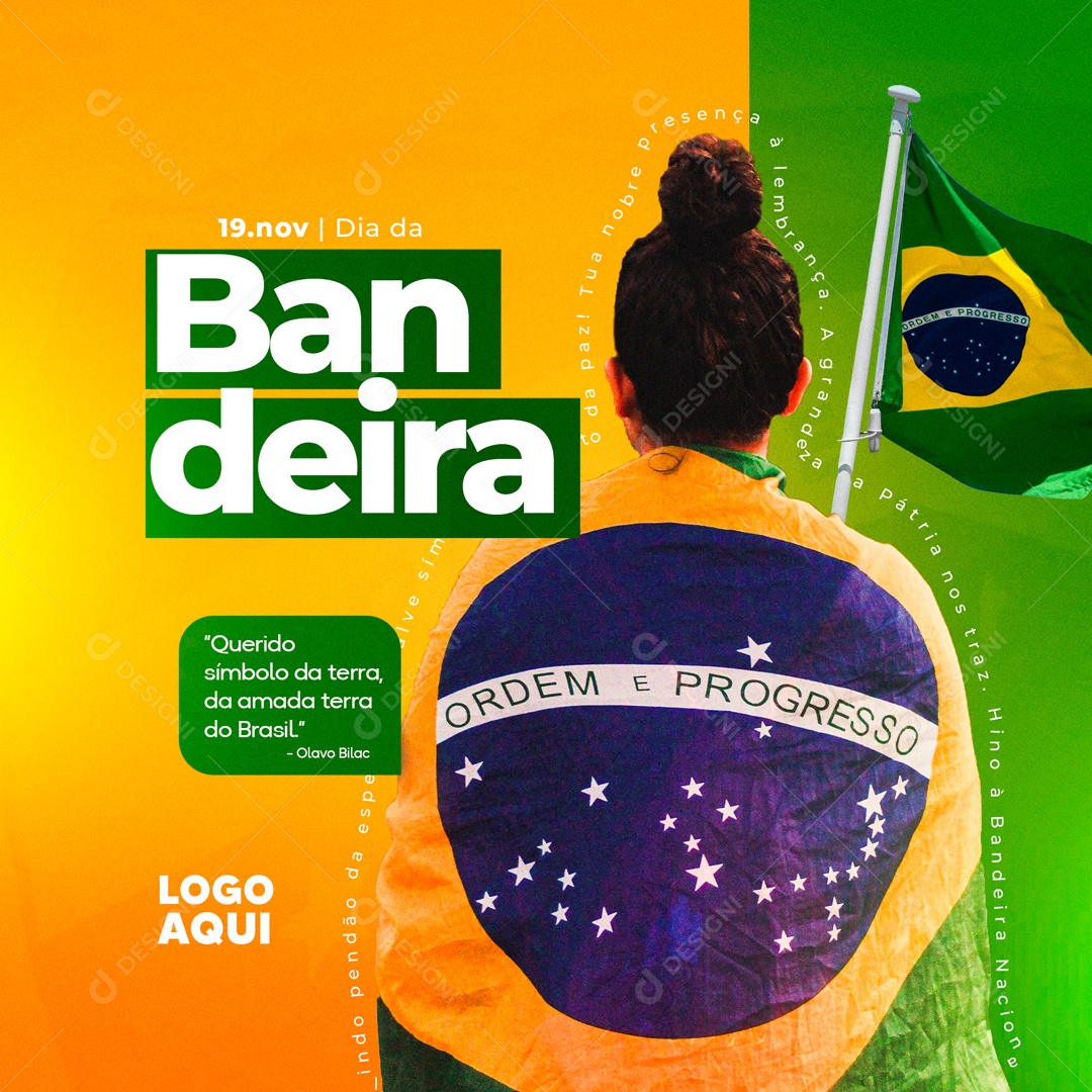 Social Media Dia da Bandeira do Brasil PSD Editável