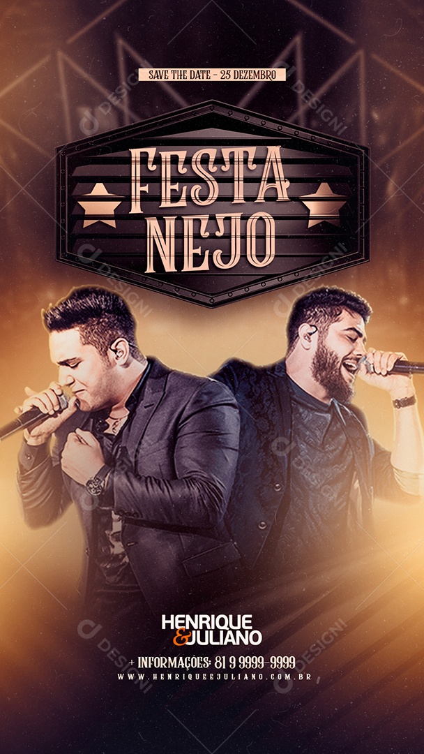 Story Festanejo Henrique e Juliano Flyer Social Media PSD Editável