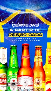 Story Cervejas a Partir de 6,59 Cada Cervejaria Copa Mundo Social Media PSD Editável