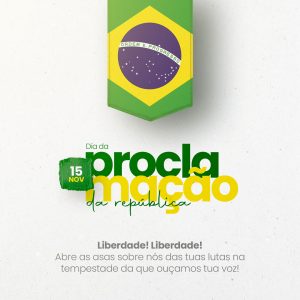 Dia da Proclamação da República 15 de Novembro Liberdade Social Media PSD Editável