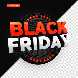 Selo 3D Para Composição Black Friday PSD