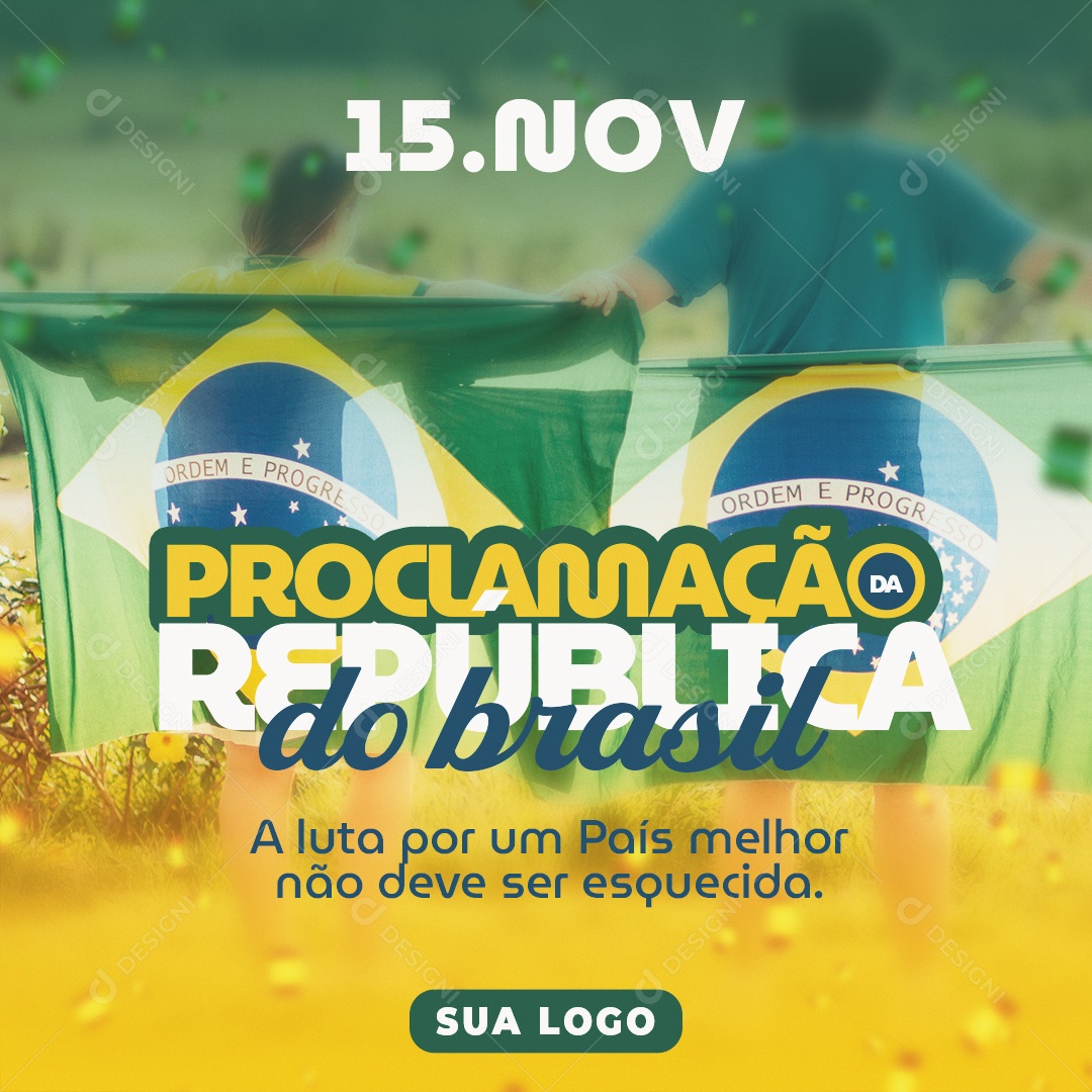 Dia da Proclamação da República 15 de Novembro Social Media PSD Editável