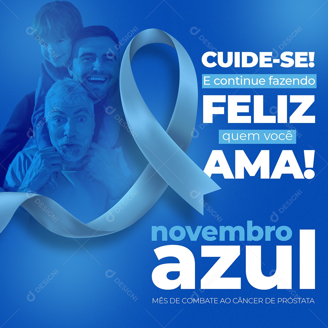 Social Media Novembro Azul Cuide-se PSD Editável