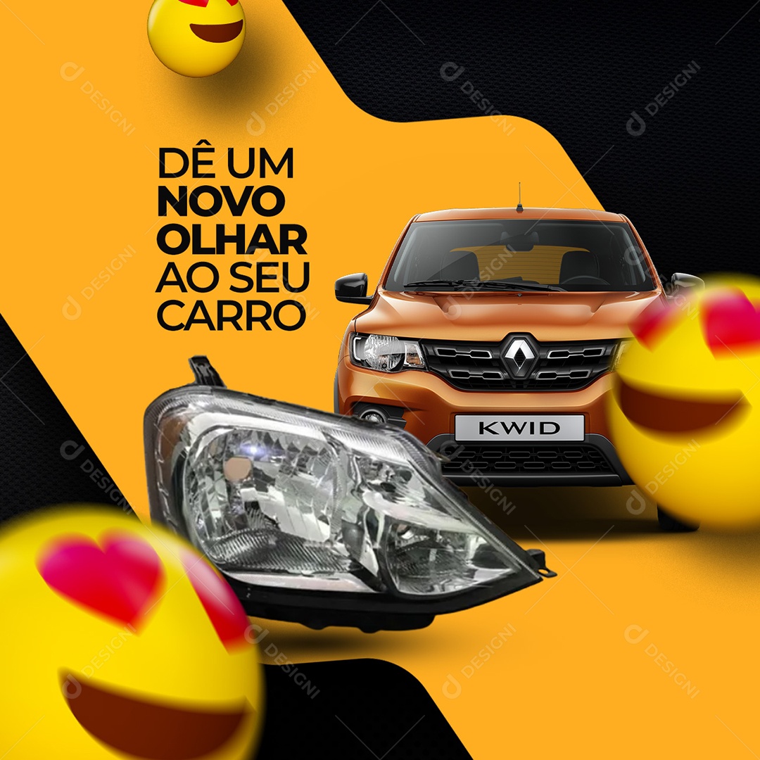 Dê um Novo Olhar ao Seu Carro Oficina Mecânica Social Media PSD Editável