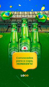 Story Convocados para a Copa Heineken´s Cervejaria Copa Mundo Social Media PSD Editável