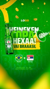 Story Heineken Copa Hexaa Vai Brasil Cervejaria Social Media PSD Editável