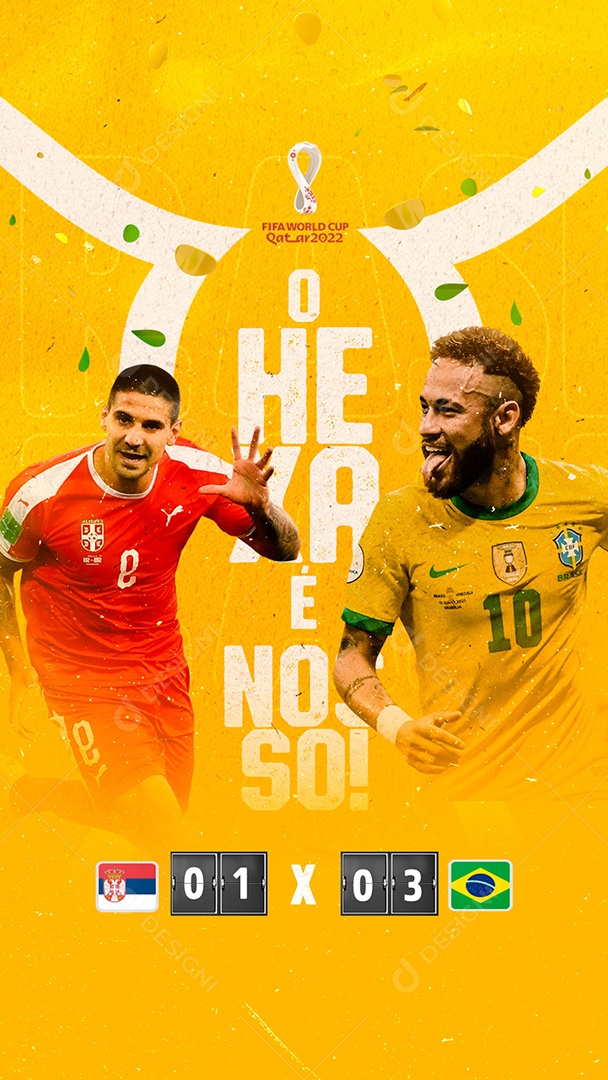 Story O Hexa é Nosso Futebol Copa Mundo Social Media PSD Editável