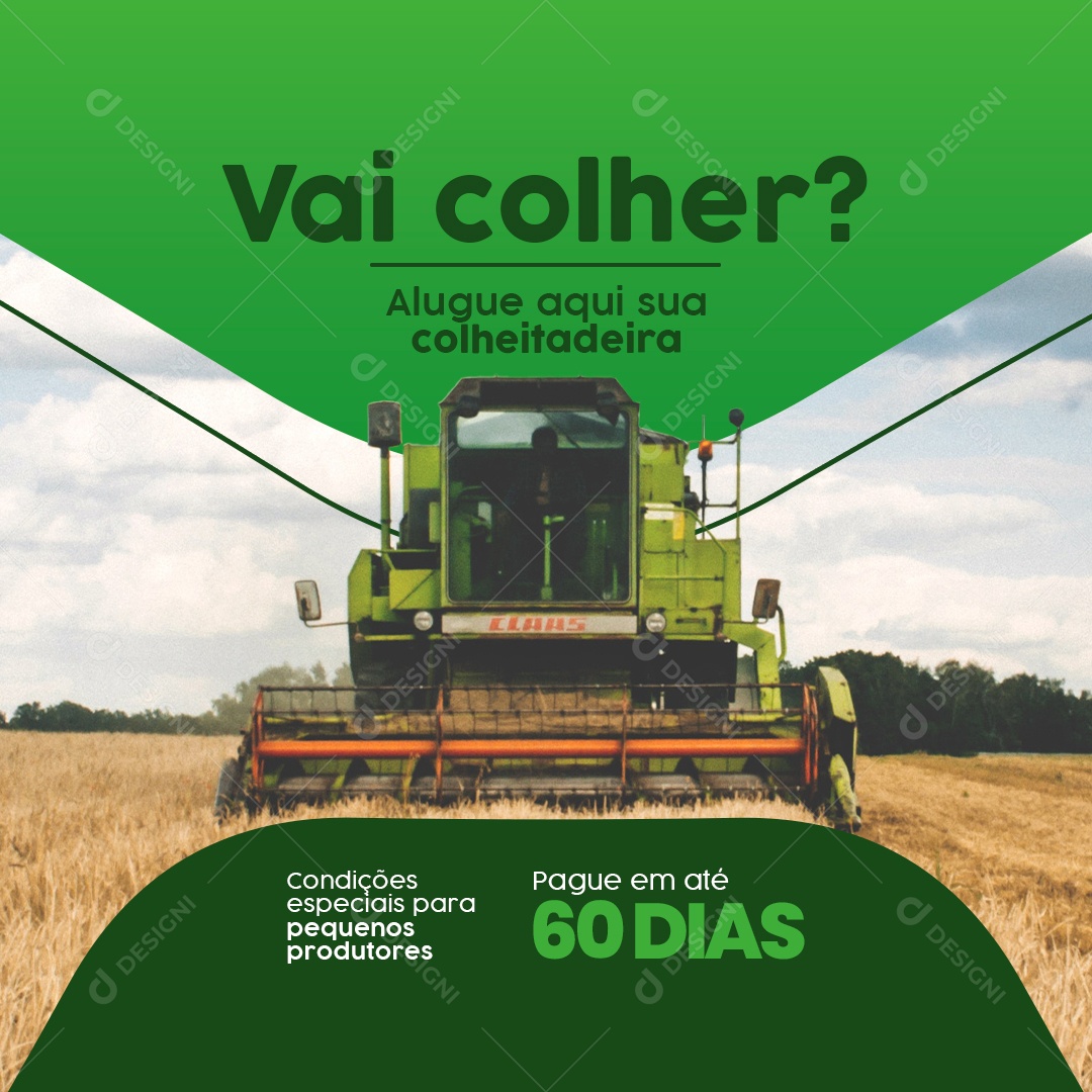 Vai Colher Peças Agropecuária Social Media PSD Editável