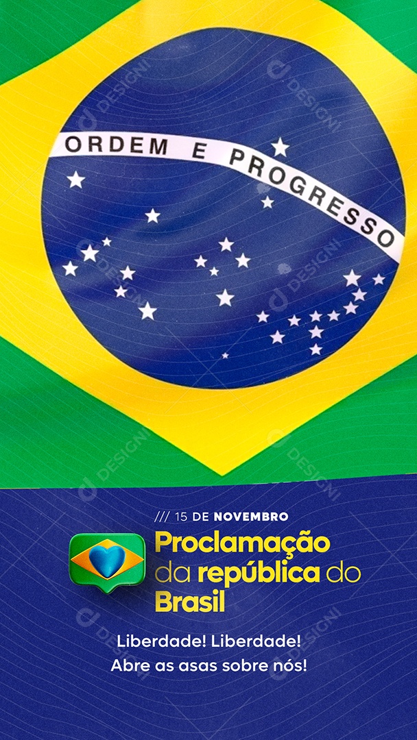 Story Liberdade Liberdade Proclamação Da República Social Media PSD Editável