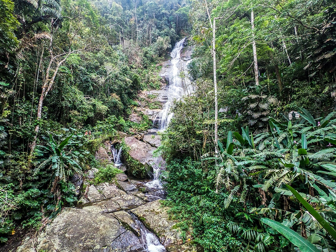 Cachoeira Taunay no Parque Nacional da Tijuca no Rio de Janeiro.