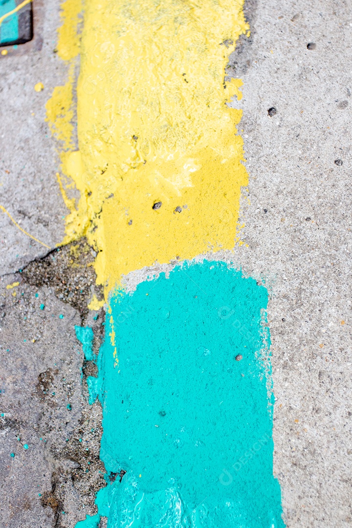 Pintura de rua típica da copa do mundo nas ruas do Rio de Janeiro.