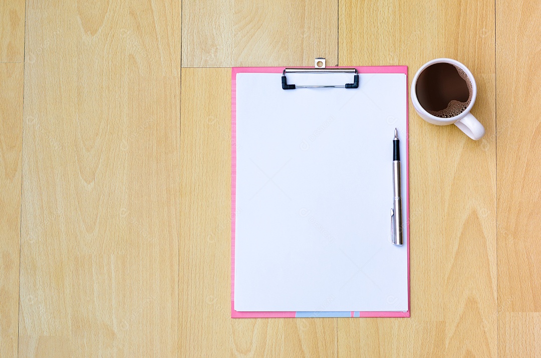 Espaço na mesa Área espaço de trabalho maquete xícaras de café lanche doces