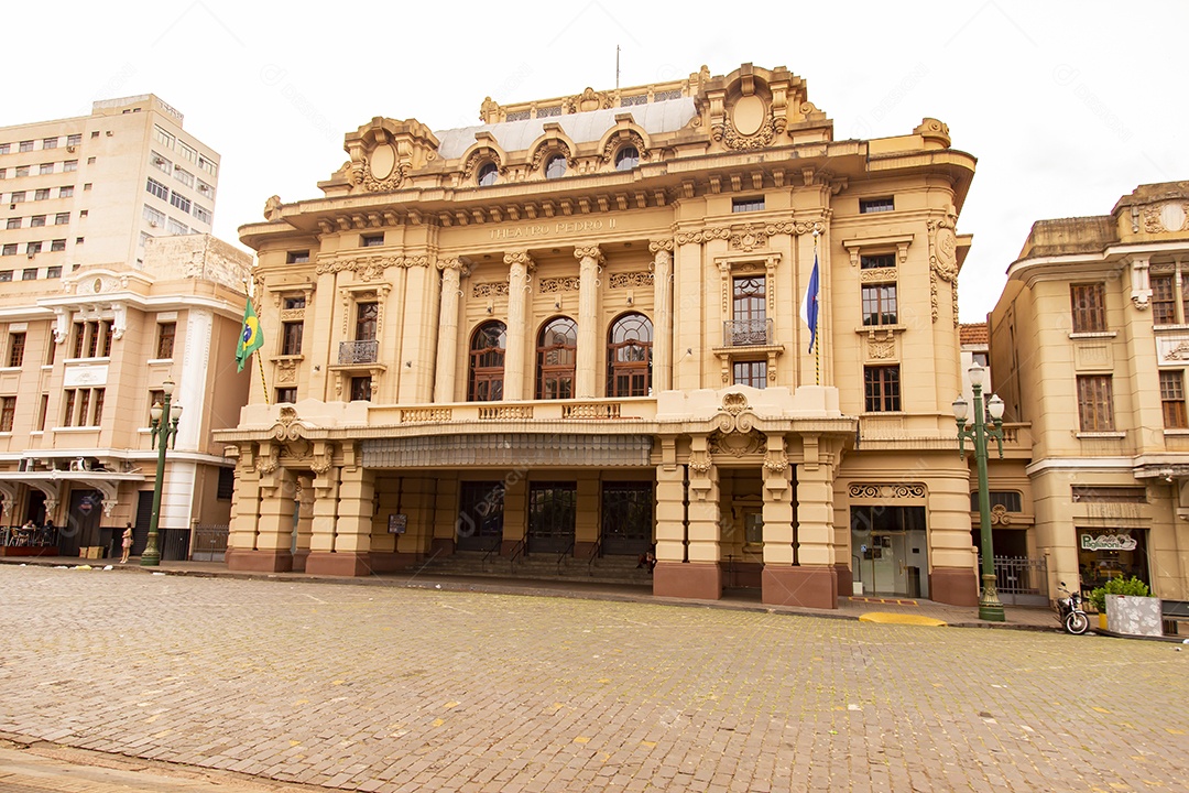 Fachada Theatro Pedro II - Fundação Dom Pedro II edifício marco histórico