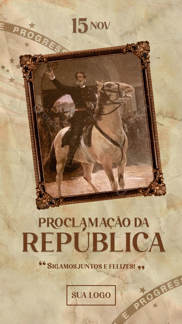 Story Dia da Proclamação Da República 15 de Novembro Social Media PSD Editável