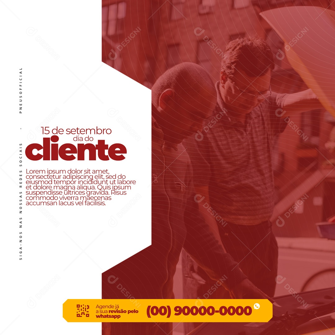 Dia do Cliente Oficina Mecânica Social Media PSD Editável