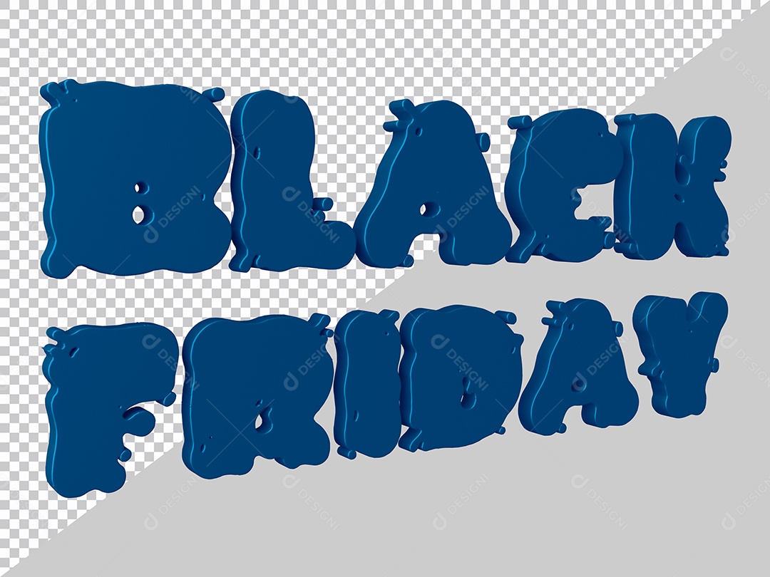 Black Friday Texto 3D Elemento Para Composição PSD
