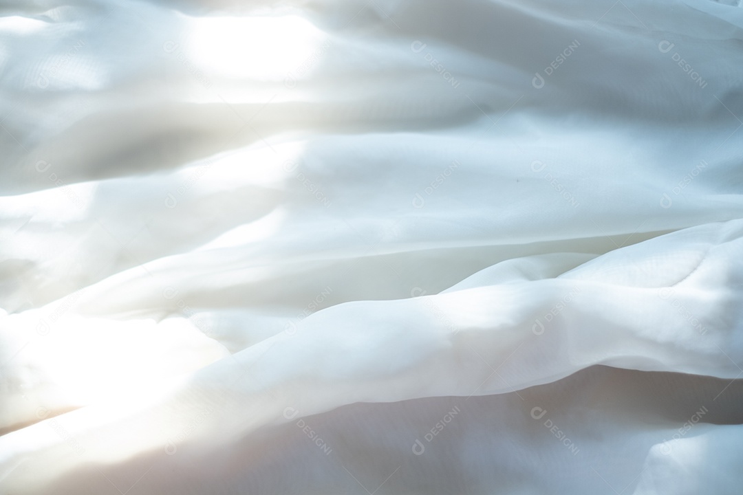 textura de gradiente de roupa de cama branca estilo de curva turva de tecido de luxo abstrato, roupa de cama enrugada e sombras cinza escuras, plano de fundo