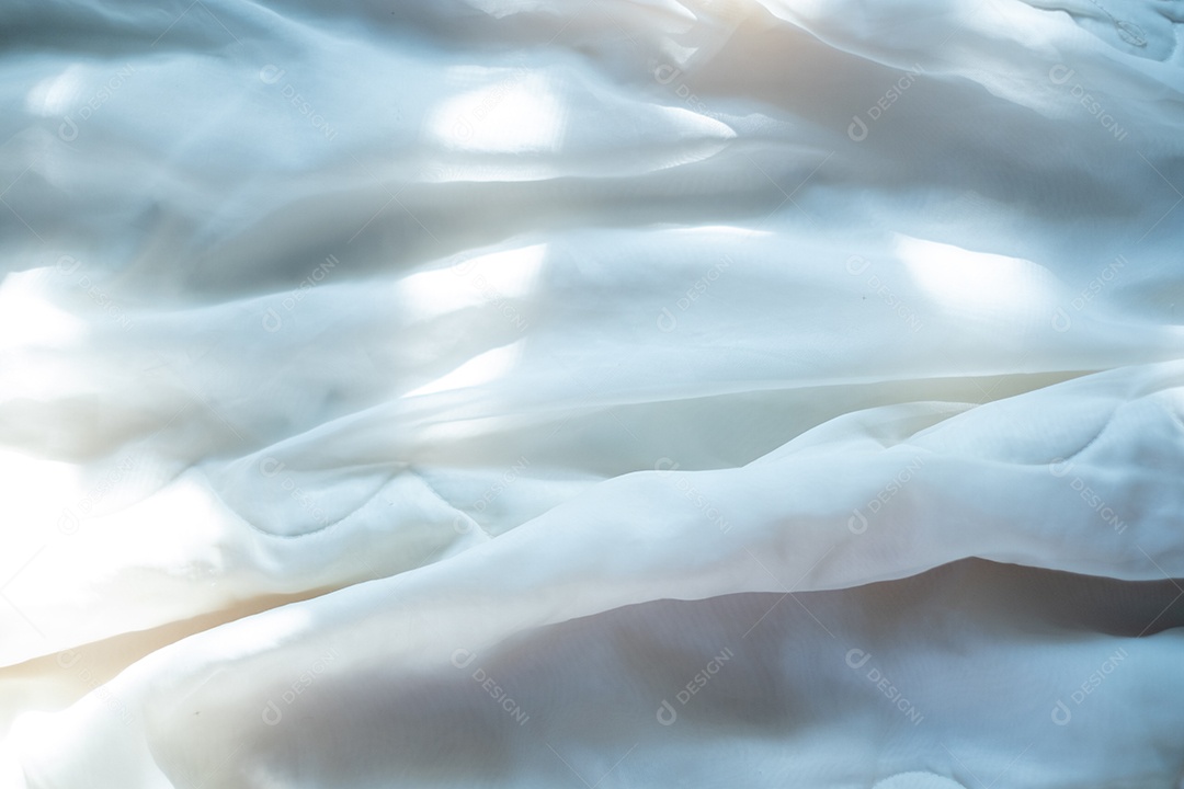 textura de gradiente de roupa de cama branca estilo de curva turva de tecido de luxo abstrato, roupa de cama enrugada e sombras cinza escuras, plano de fundo
