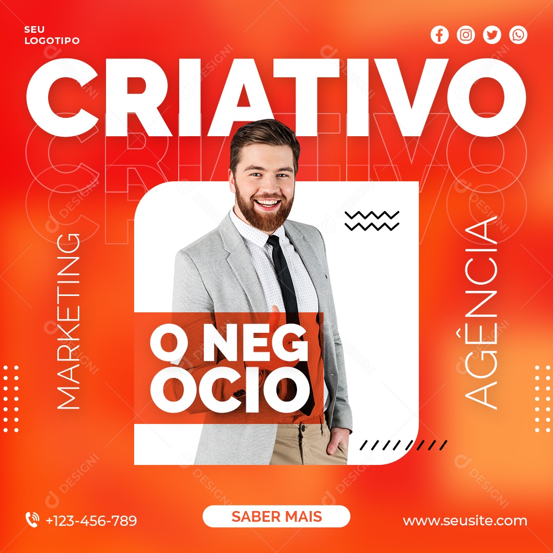 Social Media Marketing Criativos PSD Editável