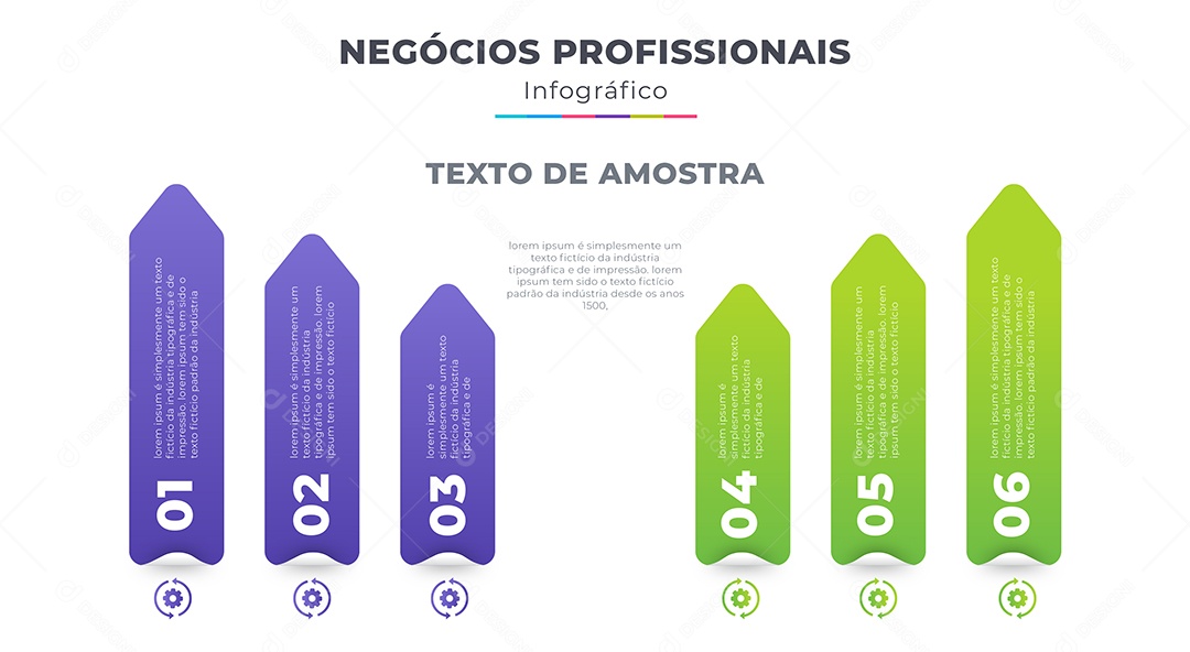 Banner Negócios Profissionais Infográficos Texto de Amostra Social Media EPS