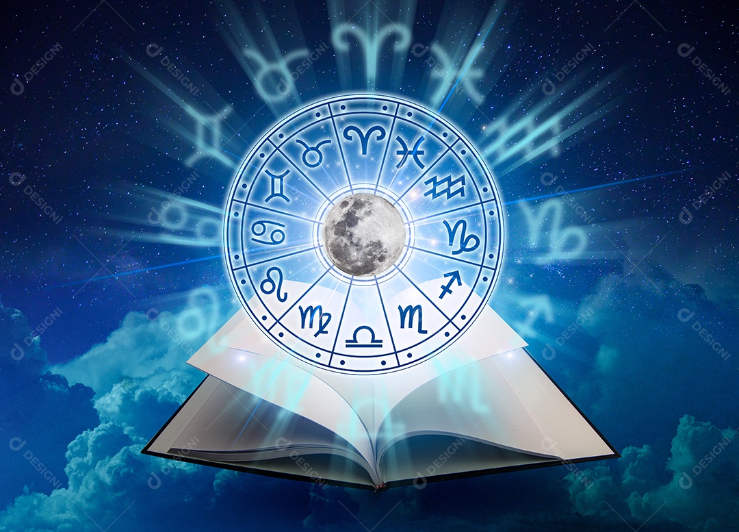 Signos do zodíaco dentro do círculo do horóscopo conceito de astrologia e horóscopo