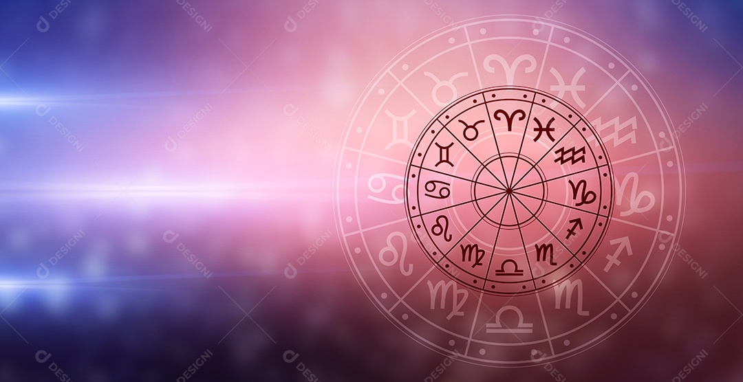 Signos do zodíaco dentro do círculo do horóscopo conceito de astrologia e horóscopo