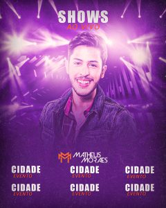Shows ao Vivo Matheus Moraes Flyer Social Media PSD Editável