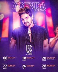 Agenda de Shows Luan Santana Flyer Social Media PSD Editável