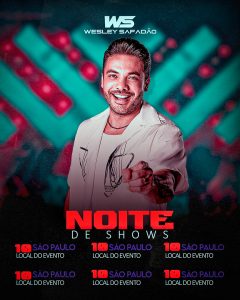 Noite de Shows Wesley Safadão Flyer Social Media PSD Editável