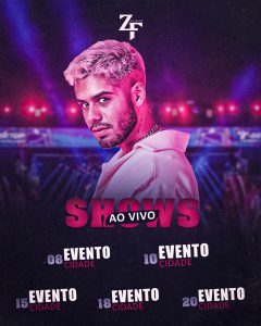 Shows Ao Vivo Zé Felipe Flyer Social Media PSD Editável