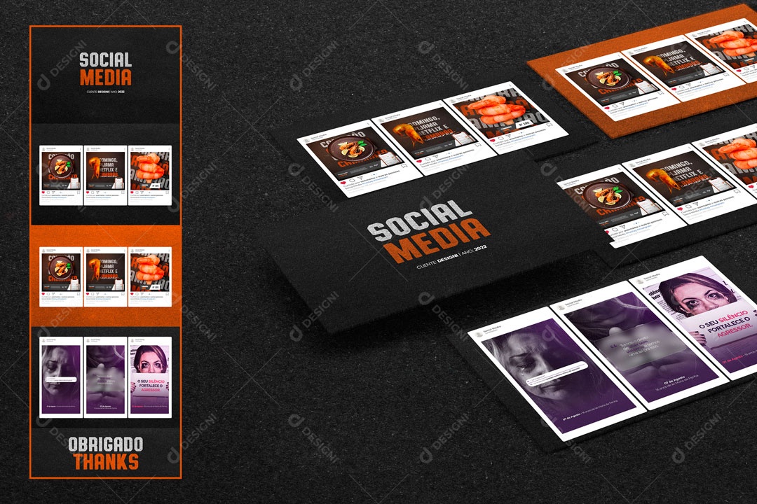 Apresentação Behance de Portfolio Social Media PSD Editável