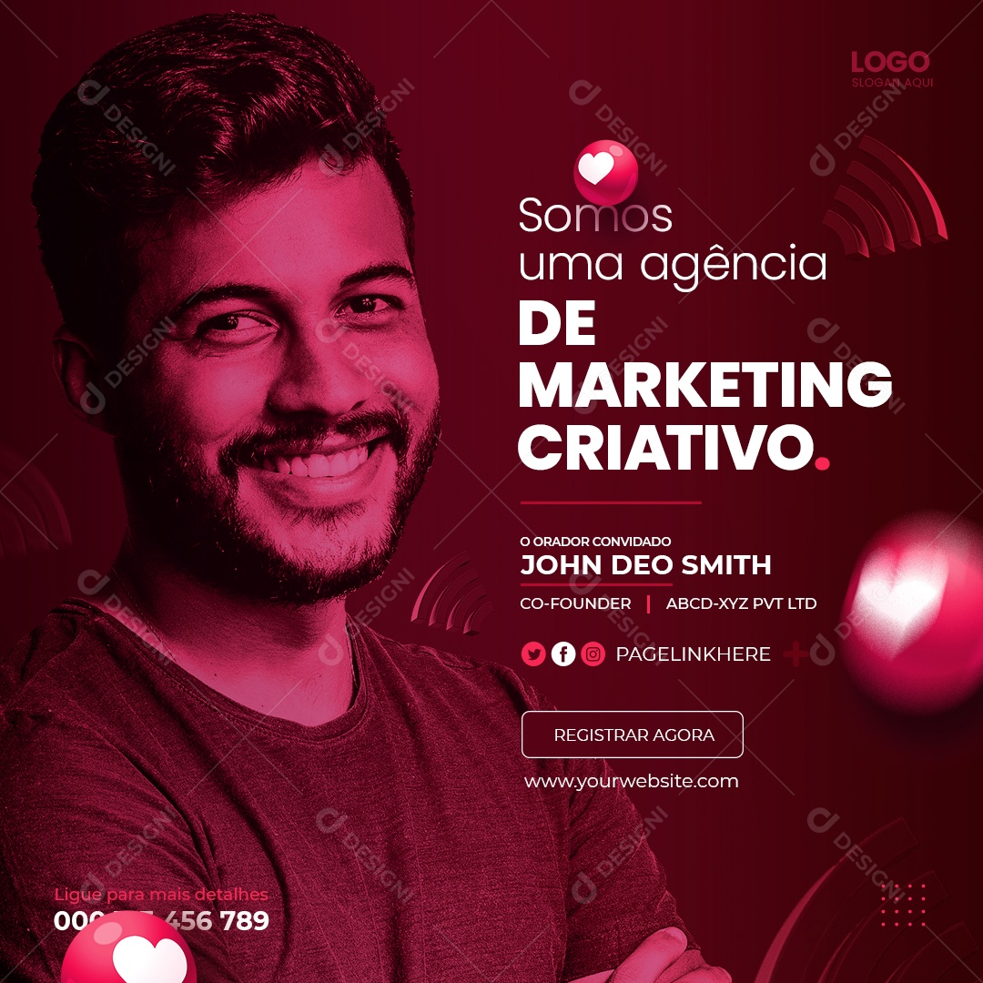 Social Media Somos Agência de Marketing Digital PSD Editável