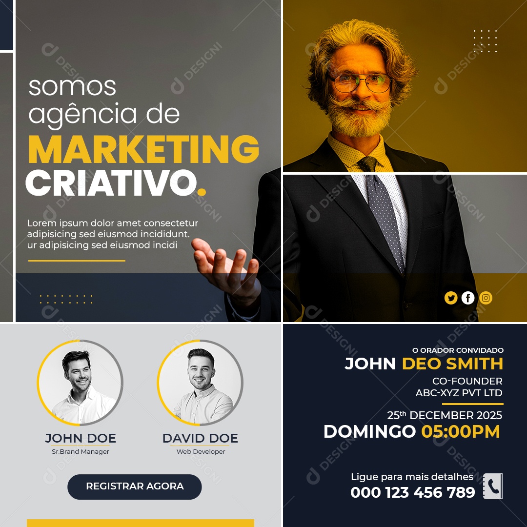 Social Media Somos Agência Marketing Digital PSD Editável