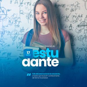 Feliz Dia Internacional do Estudande Social Média PSD Editavel