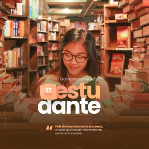 Feliz Dia Internacional do Estudande Social Média PSD Editavel
