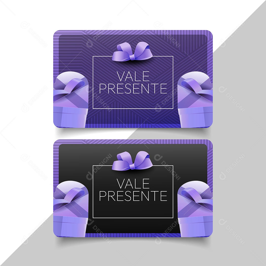 Modelo de Comprovante Voucher Vale Presente Vetor EPS