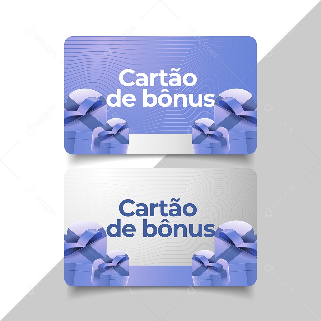 Modelo de Comprovante Voucher Cartão de Bônus Vetor EPS Editável