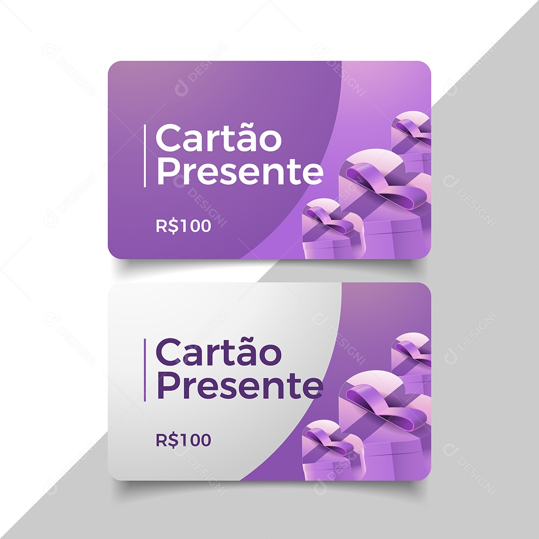 Modelo de Comprovante Voucher Cartão Presente Vetor EPS
