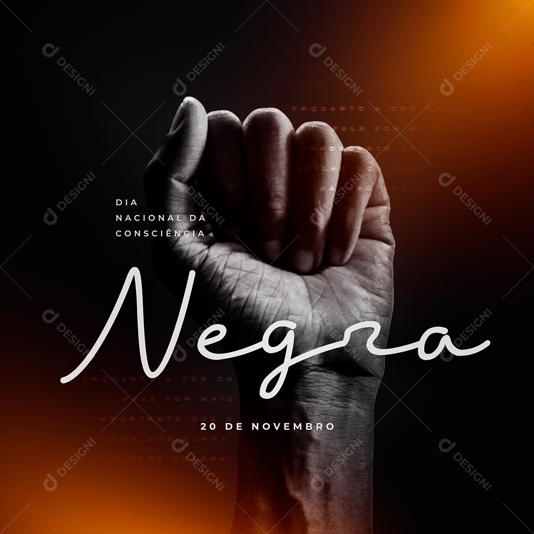 Dia da Consciência Negra 20 de Novembro Social Media PSD Editável