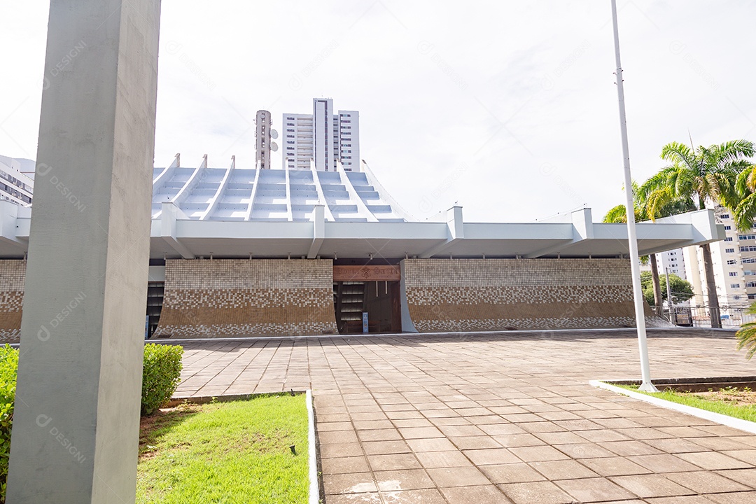Fachada de um Teatro Nacional edifício