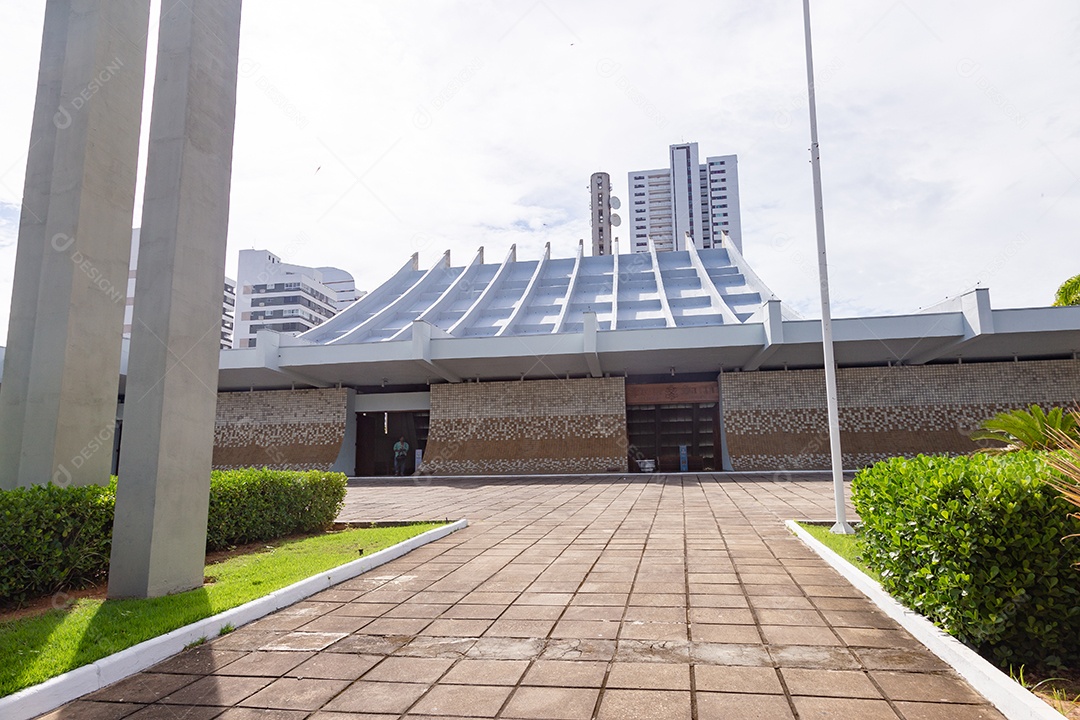 Fachada de um Teatro Nacional edifício