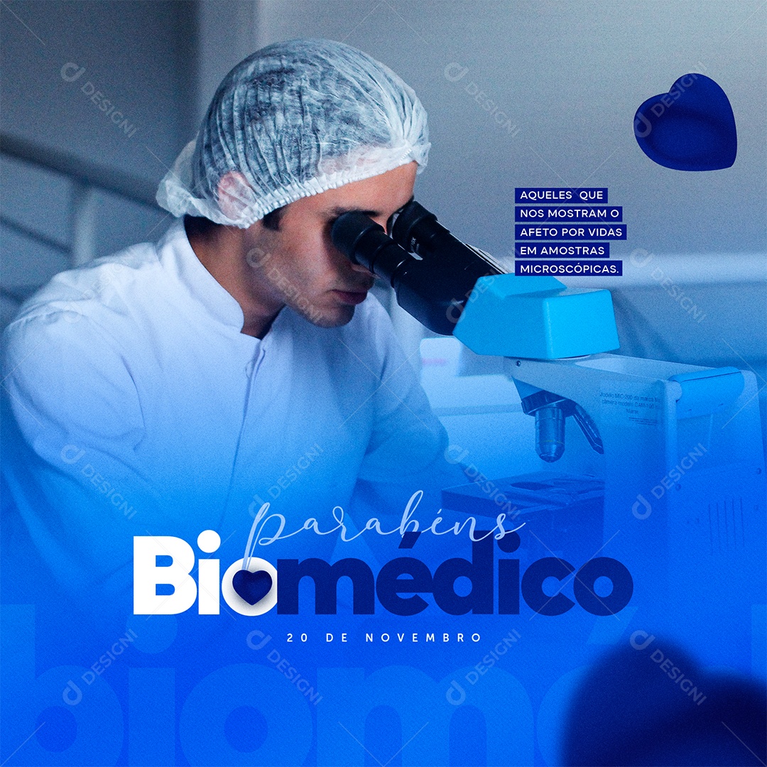 Aqueles Que nos Mostram o Afeto Por Vidas Dia do Biomédico Social Media PSD Editável