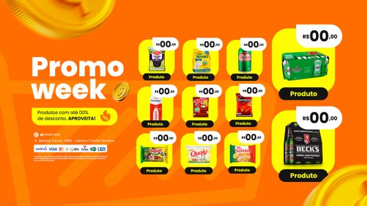 Anúncio de Mercado Promo Week Supermercado PSD Editável