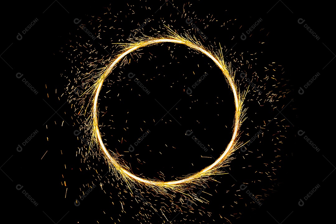 Moldura de luz Mircle em fundo preto