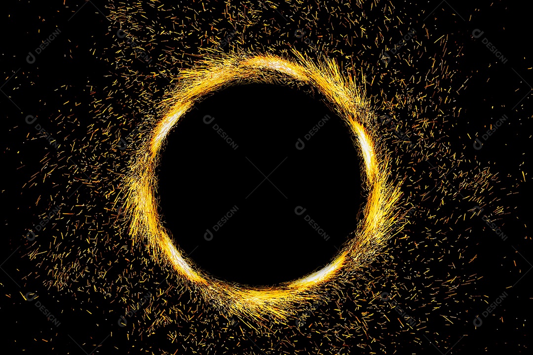 Moldura de luz Mircle em fundo preto