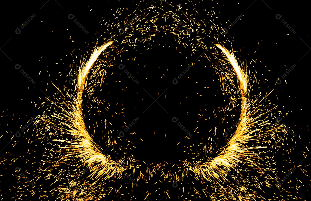 Moldura de luz Mircle em fundo preto