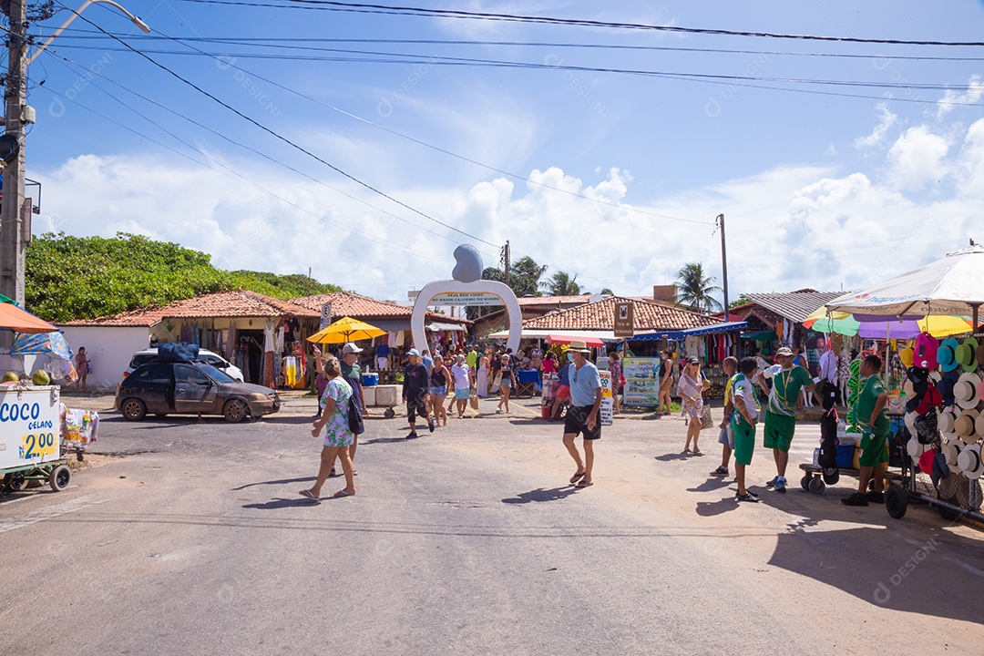 Lugar turístico movimentado