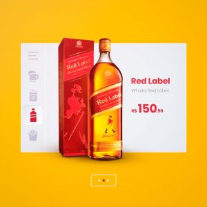 Distribuidora de Bebidas Whisky Red Label na Promoção Social Media PSD Editável