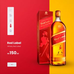 Distribuidora de Bebidas Whisky Red Label Social Media PSD Editável